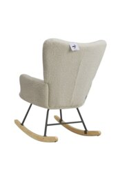 Rackhams Netural Bouclé Tufted Upholstered Rocking Chair - Cream - thumbnail 4