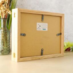 Rackhams Solid Oak Three Aperture Hinged Picture Frame - Natural Finish - Three aperture frame - thumbnail 4