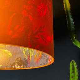 "Rackhams Smoke Deadly Night Shade Silhouette Lampshade in Pumpkin - Table / Floor Lamp - 60cm diameter x 25cm Height (24"" x 10"")" - thumbnail 3