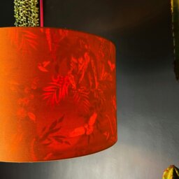 "Rackhams Smoke Deadly Night Shade Silhouette Lampshade in Pumpkin - Table / Floor Lamp - 60cm diameter x 25cm Height (24"" x 10"")" - thumbnail 2