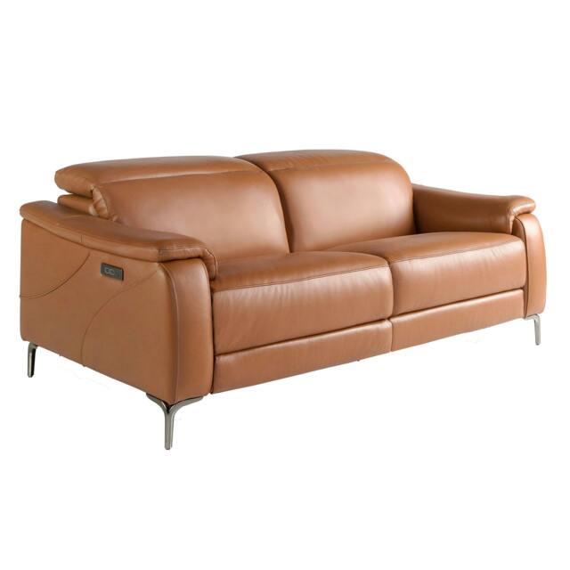 Rackhams Relax sofa in brown leather 6180/6181 - 188 x 160 x 101 - 3 - image 1