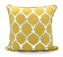 Rackhams Modern Ethnic Pattern Foil Print Cushion - 43cm x 43cm - Grey - thumbnail 2