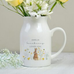 Rackhams Personalised Spring Bunny Jug Vase - thumbnail 2