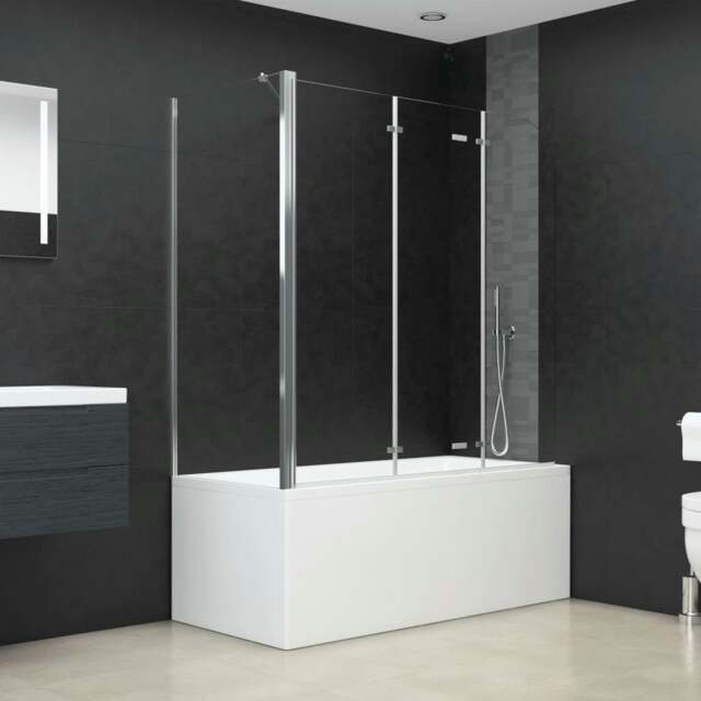 Rackhams Bath Enclosure 120x69x130 cm Tempered Glass Transparent