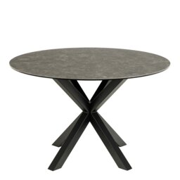 Rackhams Heaven Dining Table with Ceramic Black Top - Black - No - Black - thumbnail 2