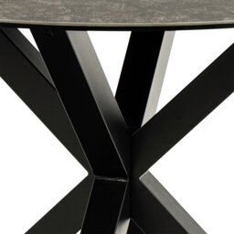 Rackhams Heaven Dining Table with Ceramic Black Top - Black - No - Black - thumbnail 6