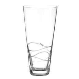 Rackhams Soho Conical Vase Adorned with Swarovski Crystals - 25cm - Made From Premium Lead Free Crystal Glass