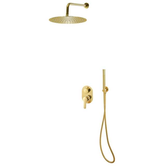 Rackhams Shower System Stainless Steel 201 Gold