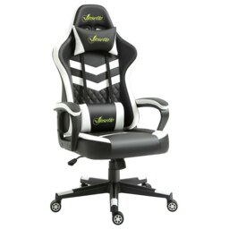 Rackhams Racing Gaming Chair w/ Lumbar Support, Gamer Office Chair, Black White - Pink - thumbnail 3
