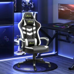 Rackhams Racing Gaming Chair w/ Lumbar Support, Gamer Office Chair, Black White - Pink - thumbnail 2