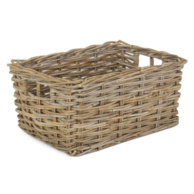 Rackhams Rectangular Grey Rattan Storage Baskets - Large - image 1