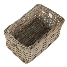 Rackhams Rectangular Grey Rattan Storage Baskets - Large - thumbnail 3