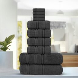 Rackhams Luxury Everyday 100% Cotton Towels - Super Absorbant and Soft - Charcoal - Charcoal - Super Jumbo Sheet