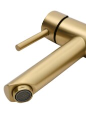 Rackhams Brushed Gold Tall Single Handle Vessel Faucet - Gold - thumbnail 6