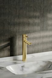 Rackhams Brushed Gold Tall Single Handle Vessel Faucet - Gold - thumbnail 1