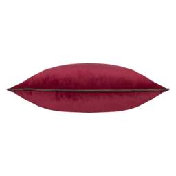 Rackhams Meridian Velvet Cushion Cover - Cranberry/Mocha - 45cm x 45cm - Cranberry/Mocha - 100% Polyester - thumbnail 2