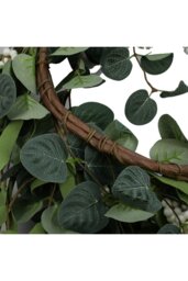 Rackhams D55cm Artificial Topiary Hanging Wreath Eucalyptus Leaf Decoration - Green - thumbnail 3