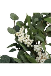 Rackhams D55cm Artificial Topiary Hanging Wreath Eucalyptus Leaf Decoration - Green - thumbnail 5