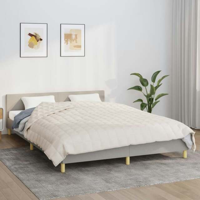Rackhams Weighted Blanket Light Cream 200x200 cm 9 kg Fabric