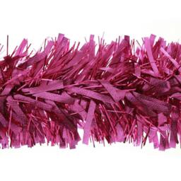 Rackhams 1.8m Hot Pink Christmas Tinsel Garlands, Multi-Pack PVC Decoration for Trees and Home Styling - Pink - Christmas tinsel - 1.8M