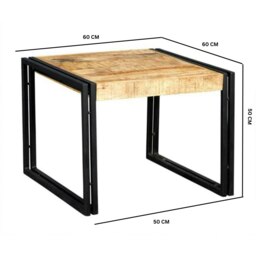 Rackhams Herica Industrial Mintis Coffee Table wood and Metal - thumbnail 5