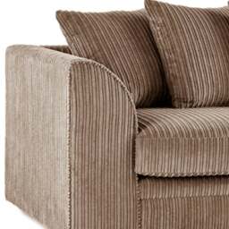 Rackhams Luxor Cord Fabric 4 Seater Corner Sofa Scatter Back - Cream - Right Hand Facing - thumbnail 5