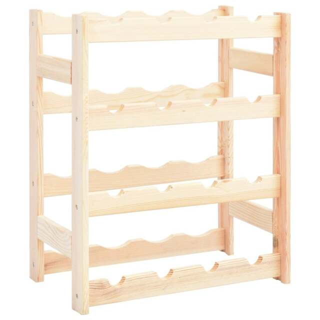 Rackhams Wine Rack for 16 Bottles Pinewood