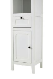 Rackhams 3 Tier Freestanding Tall Bathroom Storage Cabinet - White - thumbnail 6