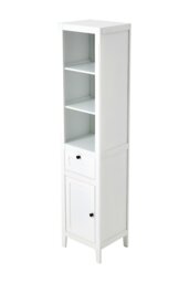 Rackhams 3 Tier Freestanding Tall Bathroom Storage Cabinet - White - thumbnail 5