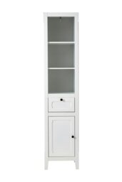 Rackhams 3 Tier Freestanding Tall Bathroom Storage Cabinet - White - thumbnail 3