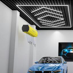 Rackhams 432W Designer LED Ceiling Light with Frame, 4 Arrow Grid with Border, Commercial Interior Lighting - thumbnail 3
