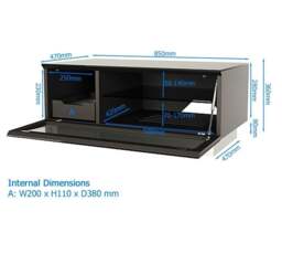 Rackhams Alphason TV-Stand with 1 Flap White - 850mm - White - thumbnail 4