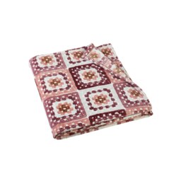 Rackhams Crochet Print Blanket Throw Pink - 130 x 170 cm - Pink - thumbnail 4