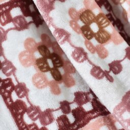 Rackhams Crochet Print Blanket Throw Pink - 130 x 170 cm - Pink - thumbnail 2