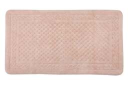 Rackhams Lace Luxurious Cotton Bath Mat - Dusty Pink - thumbnail 1