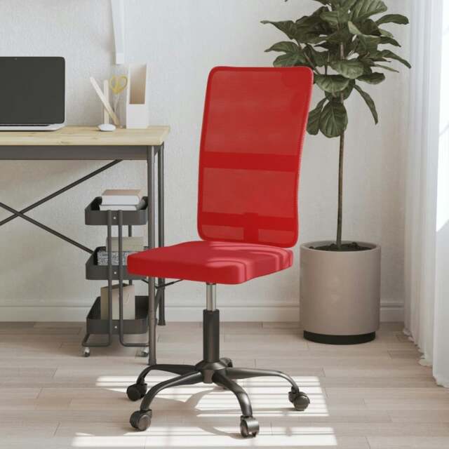 Rackhams Office Chair Wine Red Mesh Fabric