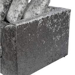 Rackhams Dylan Crushed Velvet 3+2 Seater Fabric Sofa in Silver - 3 Seater & 2 Seater Set - thumbnail 2