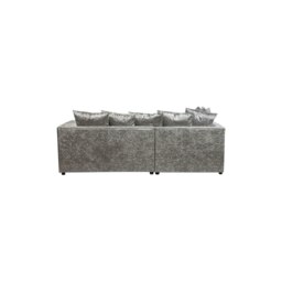 Rackhams Dylan Crushed Velvet 3+2 Seater Fabric Sofa in Silver - 3 Seater & 2 Seater Set - thumbnail 5