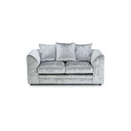 Rackhams Dylan Crushed Velvet 3+2 Seater Fabric Sofa in Silver - 3 Seater & 2 Seater Set - thumbnail 3