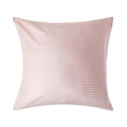 Rackhams Silky 330 TC Egyptian Cotton Satin Stripe Pillowcase, European Size - Dusky Pink Violet - 80 x 80 cm - thumbnail 1