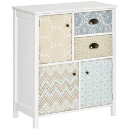 Rackhams 5 Drawer Table Multi-purpose Storage Chest Sideboard Retro Style Entryway - thumbnail 2