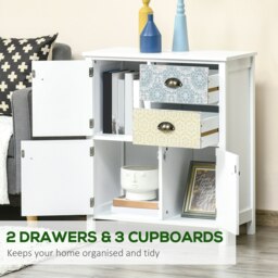 Rackhams 5 Drawer Table Multi-purpose Storage Chest Sideboard Retro Style Entryway - thumbnail 4