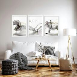 Rackhams Framed Pictures For Living Room - Set of 3 wall art prints - A2 16.54 x 23.39 in / 42 x 59.4 cm - Satin Photo paper 280 gsm - Black Frame - thumbnail 4