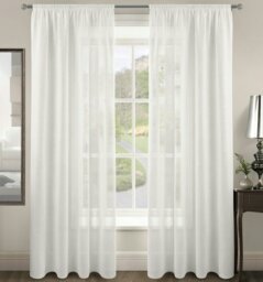 Rackhams Riva Slot Top Voile Panel - 150cm x 182cm - Charcoal - thumbnail 2