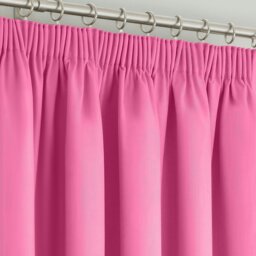 Rackhams Manhattan Pencil Pleat Blackout Curtains - 112cm x 137cm - Fuchsia - thumbnail 1