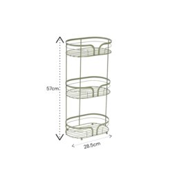Rackhams Sage Green Bathroom Accessory Set Floor Caddy with Toilet Brush and Holder - thumbnail 4