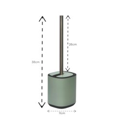 Rackhams Sage Green Bathroom Accessory Set Floor Caddy with Toilet Brush and Holder - thumbnail 5
