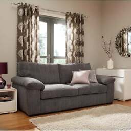 Rackhams Amalfi Jumbo Cord Grey Sofa 3+2 Fabric Sofa in Grey - 3 Seater & 2 Seater Set - thumbnail 4