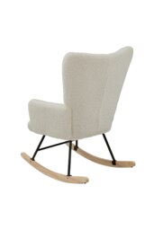 Rackhams Tufted Upholstered Rocking Chair with Pocket - White - thumbnail 4