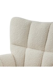 Rackhams Tufted Upholstered Rocking Chair with Pocket - White - thumbnail 5